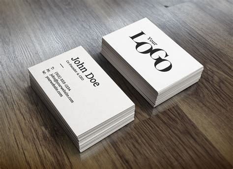 Download Realistic View Business Card mockup